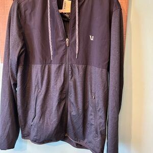 Vuori Men's Navy Two-Tone Lightweight Zip Jacket